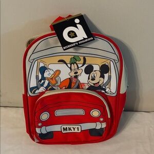 Disney Red Kids Backpack with Mickey and Friends